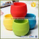 Self Watering Coloured Round Cute Flower Pots thumbnail-1