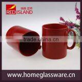 Old Fashion Red Glaze Ceramic Mug 11oz thumbnail-2