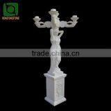 Marble Outdoor Garden Lamp Statue thumbnail-1
