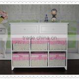 Handmade White Solid Living Room Cabinet With Drawers thumbnail-5