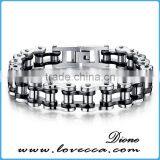 Unisex Stainless Steel Gold Biker Motorcycle Chain Link Bracelet thumbnail-2