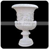 China White Marble Planter Pot VFP-006L thumbnail-1