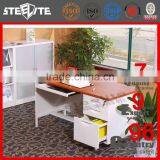 Luoyang Steel Office Furniture Computer Desk, Desktop Computer Table With a Small Cabinet and Drawer thumbnail-5