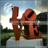 Modern City Decoration Corten Steel Love Letters Sculpture thumbnail-1