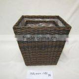 Outdoor Plastic Rattan With Liner Flower Baskets thumbnail-2