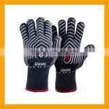 Hot Selling Long Cuff Safe and Non-Slip Textured Grip Silicone Silicone Kitchen Cooking Gloves thumbnail-1