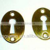 Satin Brass Door Knob Round Back Plates thumbnail-1