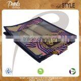 PP Laminated Jute Three Bottle Wine Bag With Wooden Cane Handle thumbnail-6