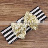 Wholesale Baby Stretch Hair Headband Blue Fancy Sequin Bowknot Headband For Girls Headband Pretty Princess Hair Hands thumbnail-2