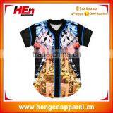 Hongen Apparel 2016 Custom Sublimation Printing Baseball T Shirt Dry Fit Baseball Jersey Uniforms thumbnail-1