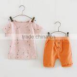 2017 Wholesale Baby Boys 2pcs Outfit Printed T Shirt Tops With Shorts Set thumbnail-2