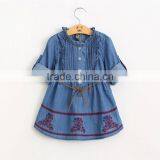 2016 Autumn Baby Denim Dress for Sweet Girls thumbnail-1