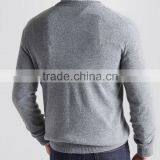 High Quality Wholesale Knit Wear Men's V-neck Cashmere Sweater Blue (BKNM11) thumbnail-3