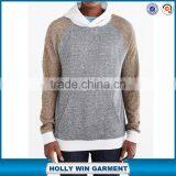 Colorblocked Raglan Long-sleeve Sports Hoodie for Men