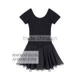 2017 New Arrival Solid Color Short Sleeve Girls Leotard Dance Leotards Dress thumbnail-1