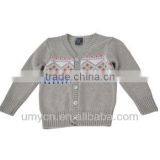 2014 Spring Jacquard Single Breasted Kids Cardigan Sweater thumbnail-1