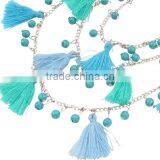 Zm34112a Fashion Women Resin Layered Long Tassel Necklace Jewelry thumbnail-5