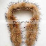 BBG-H-10 Wholesale Real Fur Hood Trim / Detachable Raccoon Fur Collar thumbnail-3