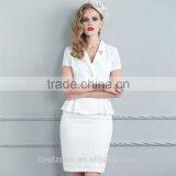 Women Summer Two Pieces Short Sleeve Blazer and Skirt Set Women Office Business Suit thumbnail-2