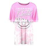 Custom Sublimated Rugby Sports Wear for Girl 2018 Trend Pink Print t Shirt thumbnail-3