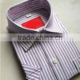 Latest Design Custom Boys Purple White Stripes Oxford Dress Shirt thumbnail-2