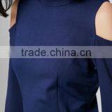 Womens Fashion Navy Blue Western Style Party Sweater Dress With High Quality thumbnail-3