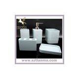 White Resin Bathroom Accessories Sets thumbnail-1
