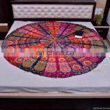 Indian Round Wall Hanging Ethnic Patchwork Mandala Wall Tapestry Ethnic Bohemian thumbnail-1
