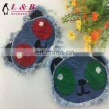 New Design Wholesale Towel Embroidery Patch With Denim thumbnail-2