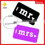 Logo Customized mr and mrs luggage tags