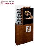 Fashion Design Counter Table Wood and Acrylic Glasses Display Rack With Poster thumbnail-2