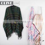2019 Spring Latest Ladies Woven Plaid 100% Acrylic Blanket Lady Scarf Pashmina Shawl thumbnail-5