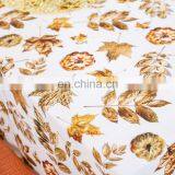Autumnal Breeze Shimmer Fall Yellow Leaves Damask Printed Fabric Wholesale Tablecloth Table Cloth thumbnail-5