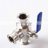 Homebrew Stainless Steel Sanitary Tri Clamp Full Bore 3 Way Ball Valve SS304 1.5" thumbnail-4
