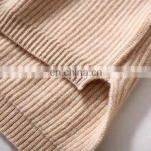 Женский безрукавный вязаный пуловер-жакет из Cashmere с воротником-тюльпаном и рибкой thumbnail-4