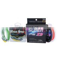 Factory price  high quality 100M 9x 9X strands multi-color braided  PE fishing wire