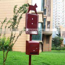 New 2022 Standing Double Stainless Steel Metal Outdoor Poop Rectangular Dog Waste Station thumbnail-2