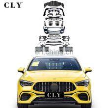 CLY Car Bumpers For 2019+ Mercedes Benz W118 CLA Upgrade CLA45 AMG Bodykit Front Car Bumper With Grille Diffuser With Tips thumbnail-1