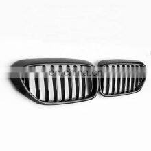 Real Carbon Fiber Grill for BMW G30 G38 Single Slat Line Front Kidney Grille for BMW 5 Series 2017-2020 thumbnail-1