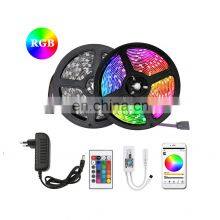 RGB LED Strip 5m 10m 15m Waterproof Led Neon Light 2835 5050 DC12V 30Leds/M Flexible Lighting Ribbon Tape Controller