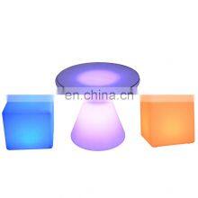 Bar Stools and Tables Led Cube Seating Plastic Club Furniture Illuminated Led Cube Chair Lighting Furniture thumbnail-1