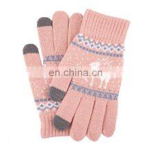 Wholesale Autumn Winter New Lovely Riding Outing Christmas Deer Touch Screen Gloves Keep Warm Plush Gloves thumbnail-2