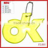 custom Top Quality Best Selling Fashional Style PVC Reflective Keychain
