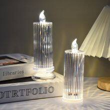 Led Vela Elétrica para Sala de Estar, Mesa de Jantar e Decora??o de Cenário, Led Luz de Noite
