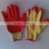 latex coated cotton glove/gumming safety glove