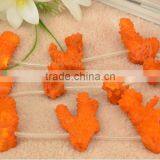 Wholesale Dyed in Orange Coral Natural Material Coral Gemstone for Jewellery Making thumbnail-1