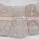 AB Grade Madagascar Rose Quartz Freeforom Beads for Necklace thumbnail-1