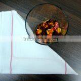 100% Cotton White Herringone Tea Towel With Washing Treatment thumbnail-2