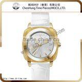 Novetly Woman Bracelet Quartz Movt Watch Stainless Steel Case Tortoise Plated Gold Watch Ladies Genuine Cow Leather