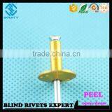 HOT SELLING OPEN END FACTORY PROTRUDING CROWN HEAD ALUMINUM STEEL PEEL RIVETS thumbnail-3